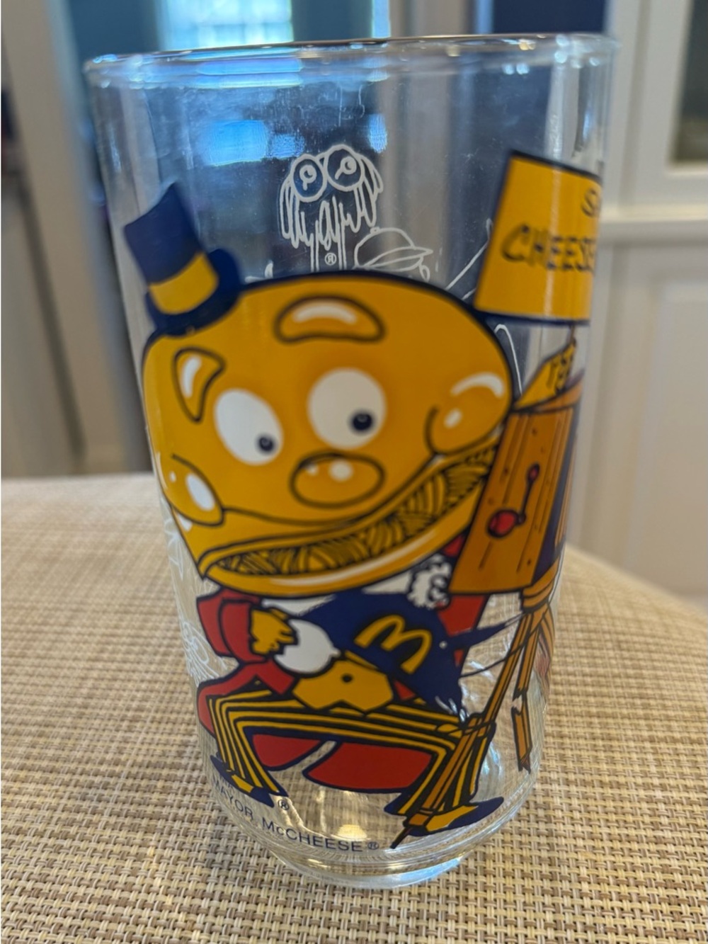 McDonald's Mayor McCheese Glass  1977 Collectors Glass